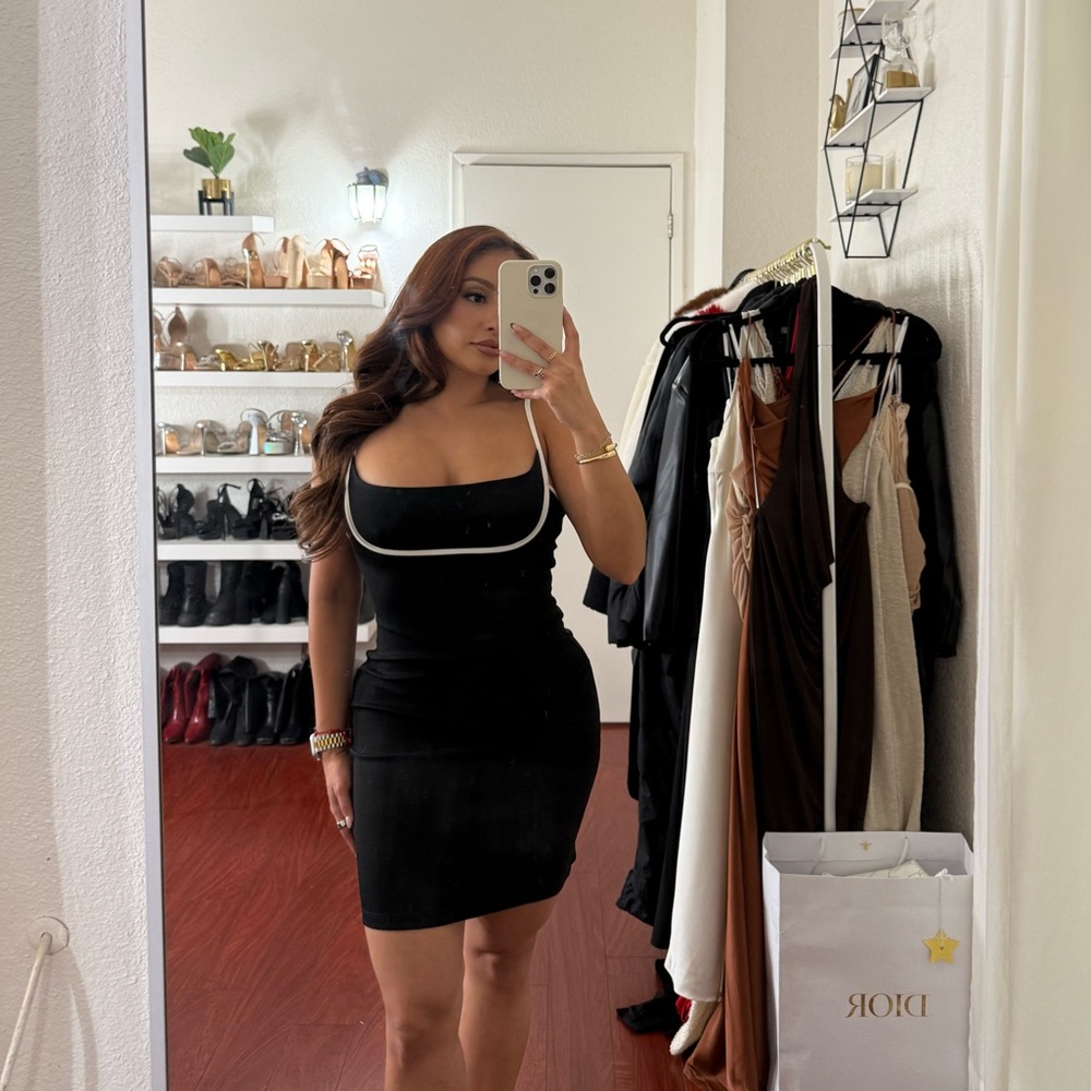 NEW black two tone dress.
